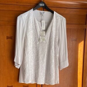 Tommy Bahama White Floral Women's Blouse